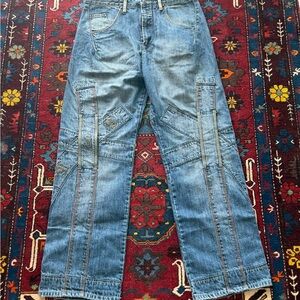 Marithe Francois Girbaud Light Blue Denim Jeans with Navy Label